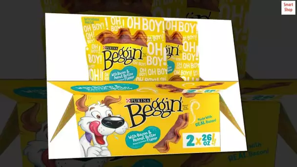 Purina Beggin' Strips Real Meat Dog Treats, with Bacon & Peanut Butter Flavor - (2) 26 oz. Pouches