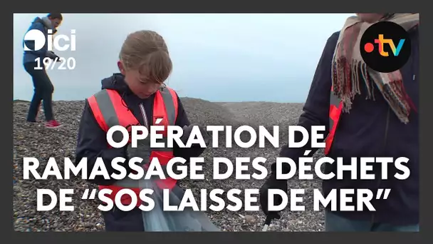 Opération de ramassage des déchets de l’association “SOS Laisse de mer” sur la plage de Cayeux