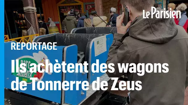 A la brocante du Parc Astérix, les fans achètent clous, rails et vieux wagons de Tonnerre de Zeus