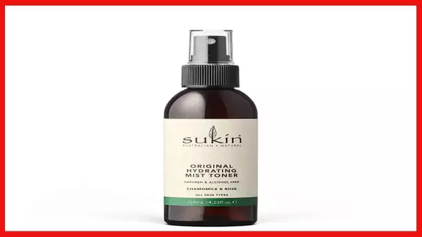 Sukin Organics Hydrating Mist Toner, 4.23 FL. Oz.