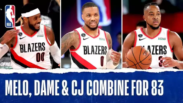 Melo, Dame & CJ Combine For 83 PTS!