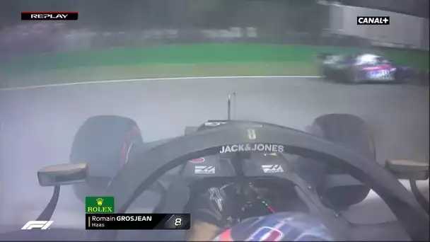 Grosjean frôle la sortie de route