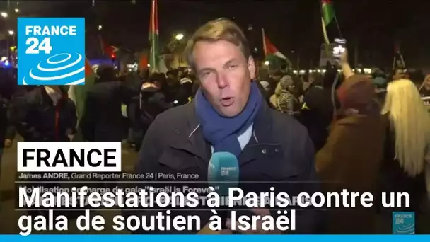 Des milliers de manifestants à Paris contre un gala de soutien à Israël • FRANCE 24