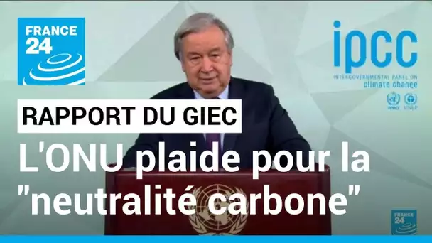 Giec : les pays riches doivent atteindre la neutralité carbone vers 2040, plaide le chef de l'ONU