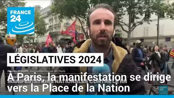 Manifestation contre l'extrême droite : le cortège parisien se dirige vers la Place de la Nation