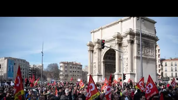 Mobilisation interprofessionnelle : à Marseille, les manifestants de nouveau dans la rue