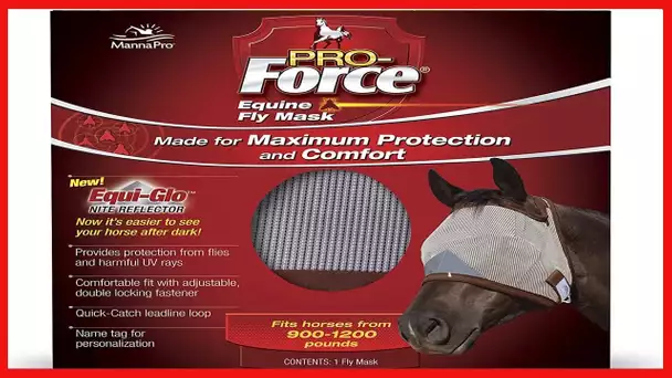 Pro-Force Equine Fly Mask | Horse Fly Mask with UV Protection | Adjustable Fit for Comfort