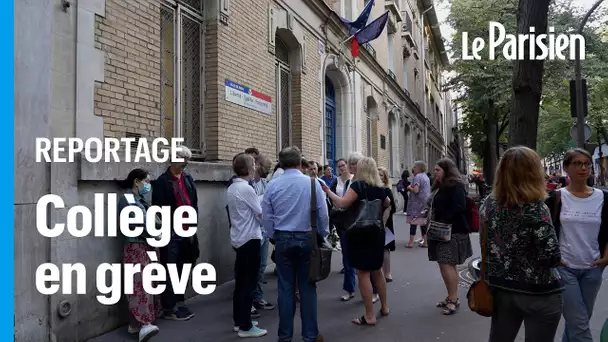 Les deux tiers des enseignants de ce collège parisien étaient en grève pour le premier jour de repri