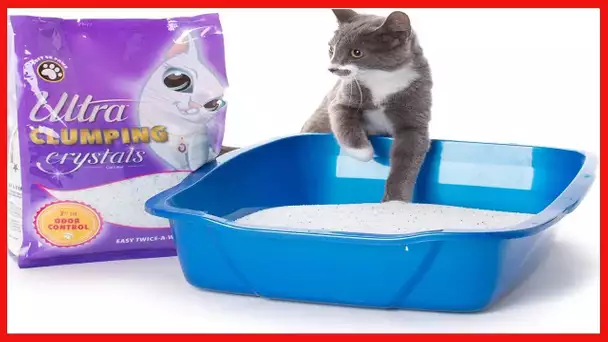 Ultra Pet Clumping Crystal Cat Litter, White Crystals with Multicolor Crystals, 5 Lbs