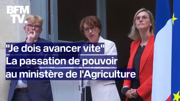 Annie Genevard, nouvelle ministre de l'Agriculture, la passation de pouvoir en intégralité