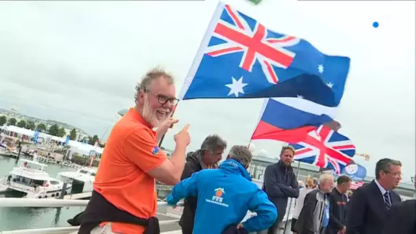 Les Sables-d&#039;Olonne : avec les concurrents de la Golden Globe Race