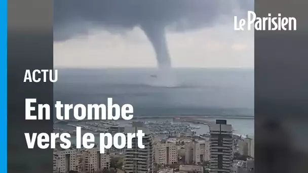 Une grande trombe marine tourbillonne dans le port israélien d'Ashdod