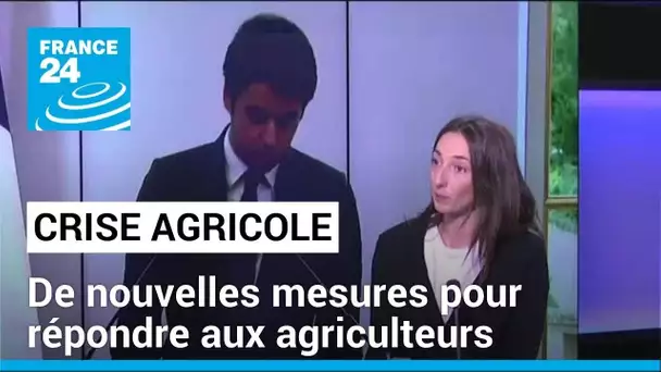 Attal annonce une nouvelle batterie de mesures pour tenter de calmer la colère des agriculteurs