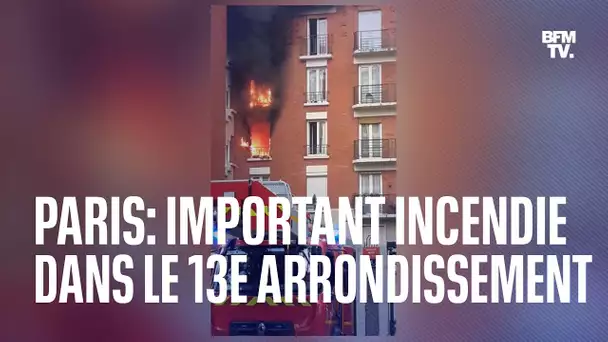 Paris: important incendie dans le 13e arrondissement, une centaine de pompiers mobilisés