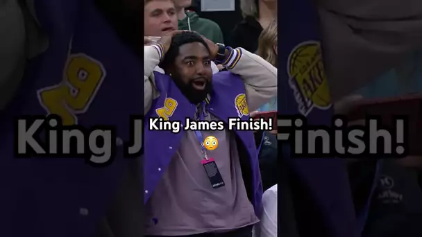 This Lakers fan couldn’t believe this LeBron James finish! 🔥😳|#Shorts