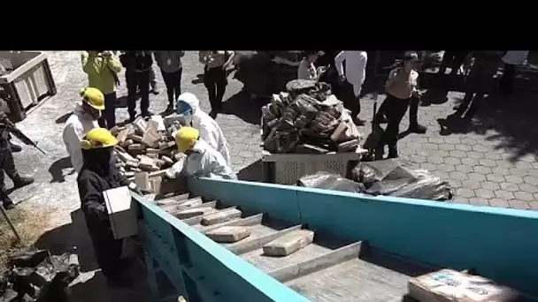 22 tonnes de cocaïne saisies en cours de destruction en Equateur