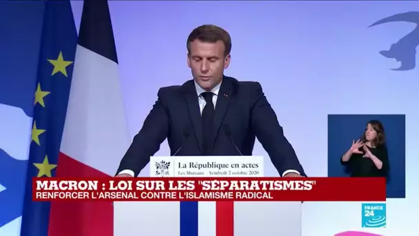 Macron : loi sur le séparatisme, mieux "contrôler" les financements "de structures privées" étrangèr