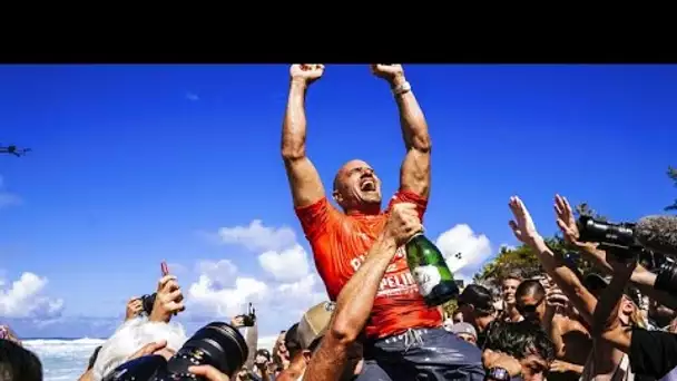 Insubmersible Kelly Slater : à presque 50 ans, le surfeur s'offre une nouvelle victoire à Hawaii