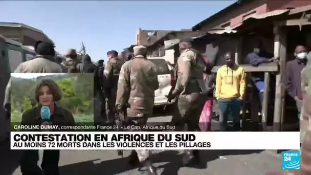 Contestation en Afrique du Sud : au moins 72 morts dans les violences et les pillages • FRANCE 24