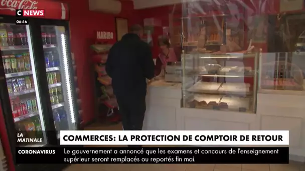 Coronavirus : une protection en plastique pour les commerçants