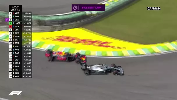 Lewis passe Max par l'extérieur