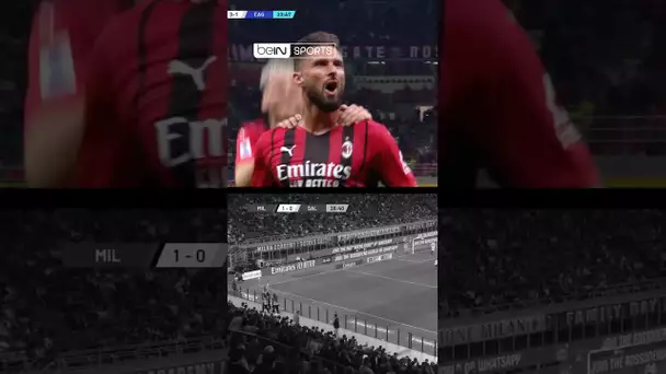 🇮🇹⚽️ Olivier Giroud PREMIER BUT 🆚 DERNIER BUT avec l'AC Milan #Shorts