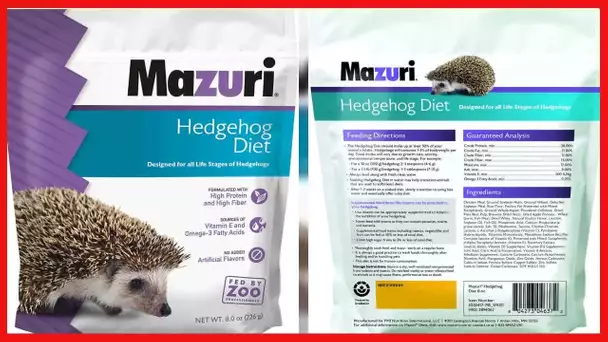 Mazuri | Nutritionally Complete Hedgehog Food | 8 Ounce (8 oz) Bag