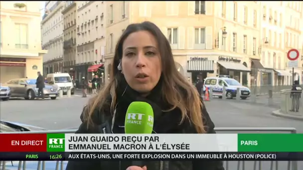 Juan Guaido reçu par Emmanuel Macron à l'Elysée