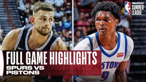 SPURS vs PISTONS | NBA SUMMER LEAGUE | FULL GAME HIGHLIGHTS