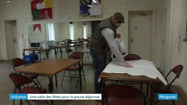 Une salle des fêtes transformée en cantine à Salignac-Eyvigues