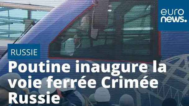 Inauguration d'une nouvelle voir ferrée reliant la Crimée à la Russie