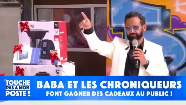 Baba et les chroniqueurs jouent pour faire gagner des cadeaux au public !