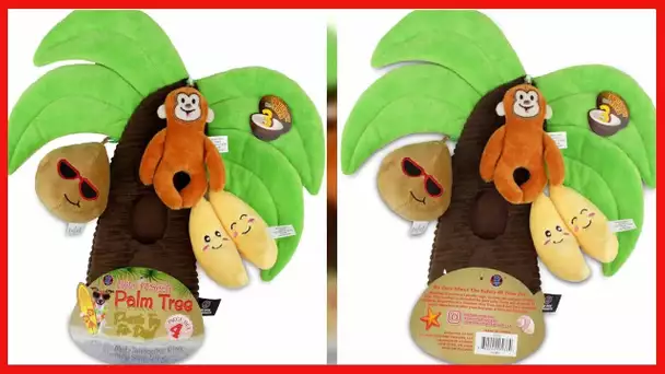 Bow Wow Pet Dog Toy, Palm Tree Hide & Seek, 10 inches (Model: 97707)