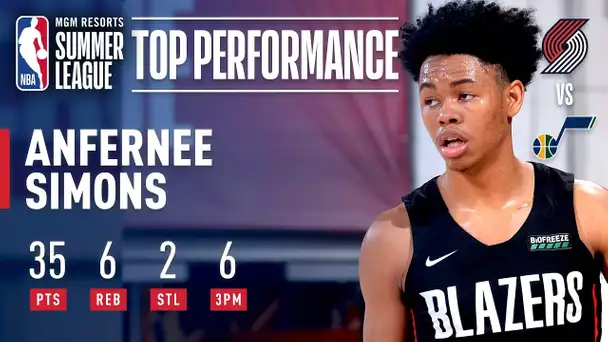 Anfernee Simons Catches Fire and Drops 35 Points (6-7 3PT FG) For Portland | July 9, 2019