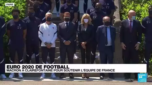 Euro 2020 de Football : Emmanuel Macron à Clairefontaine pour soutenir l'équipe de France