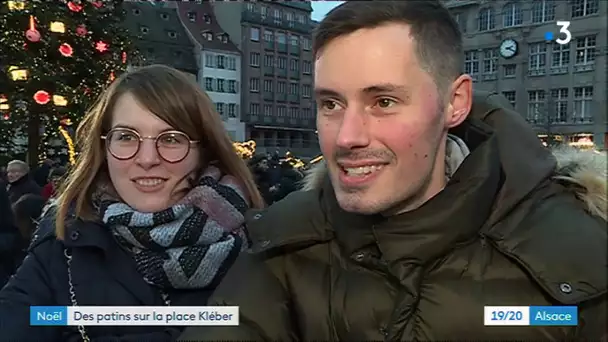 Marché de Noël de Strasbourg : grand succès pour la patinoire de la place Kléber