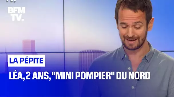 Léa, 2 ans, "mini pompier" du Nord