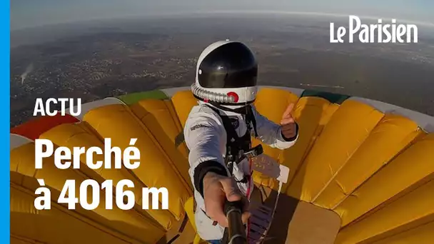 Un Français devient le recordman du monde d’altitude debout sur une montgolfière