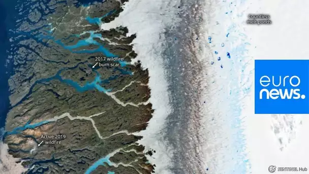 Fonte des glaces et feux de forêt : cinq visuels pour résumer la canicule au Groenland