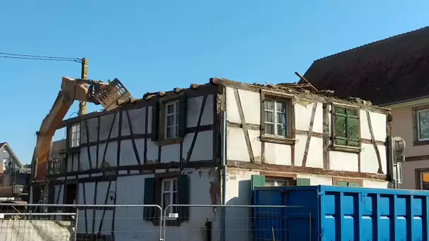 Destruction de la maison Greder à Geudertheim, le 30 septembre 2020