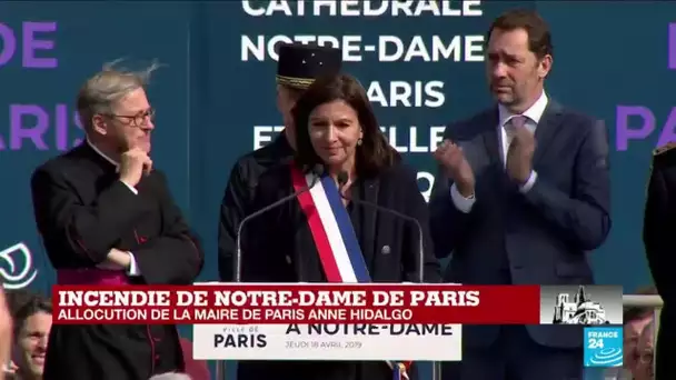 Incendie de Notre-Dame : Anne Hidalgo accorde la "citoyenneté d'honneur"" aux pompiers