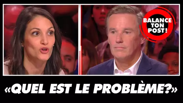 Feiza Ben Mohamed, militante contre l'islamophobie face à Nicolas Dupont-Aignan