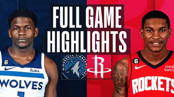 TIMBERWOLVES at ROCKETS | FULL GAME HIGHLIGHTS | January 8, 2023