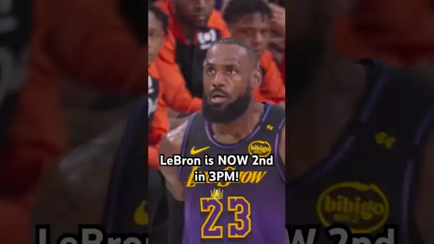 LeBron James moves into 2nd place in 3-pointers made in LA Laker history! 👑🔥|#Shorts