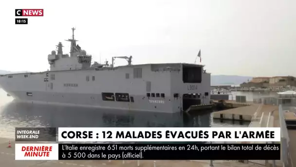 Corse : 12 malades évacués par l'armée