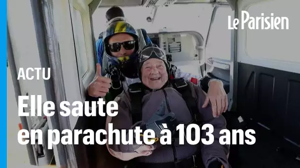 A 103 ans, cette Suédoise bat un record du monde de saut en parachute