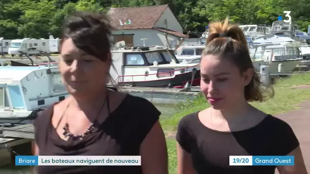 Réouvertrure du canal de Briare dans le Loiret après le confinement lié au Covid-19