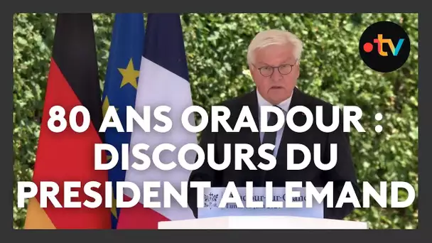 80e commémorations du massacre d'Oradour : discours du président allemand Franck-Walter Steinmeier