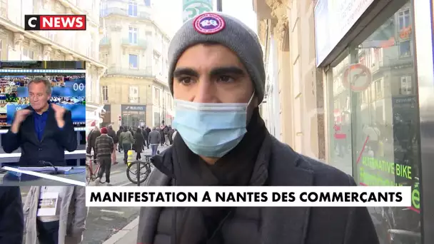 Nantes : manifestation des restaurateurs et de leurs fournisseurs
