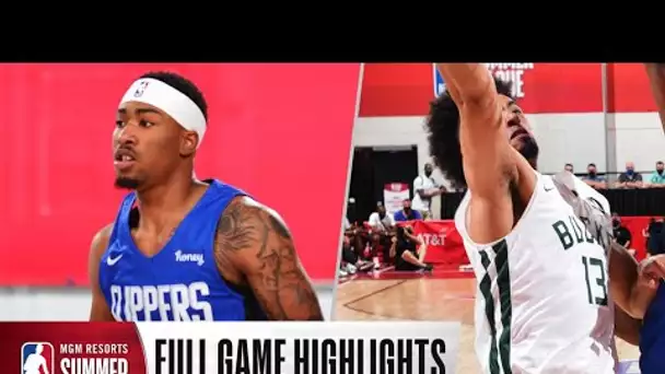 CLIPPERS at BUCKS | NBA SUMMER LEAGUE | FULL GAME HIGHLIGHTS